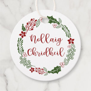 Scottish Gaelic Merry Christmas, Custom Favour Tags