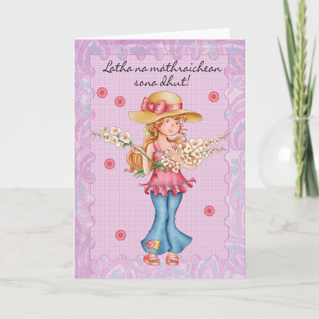 Scottish Galic Mother's Day Card, Love You Bunches Card (Front)