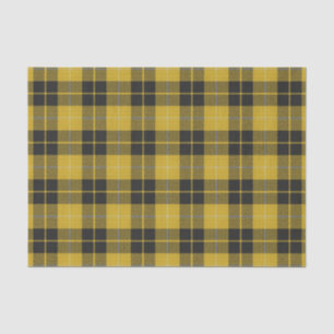 Scottish Gifts Clan Barclay Yellow Black Tartan Tissue Paper