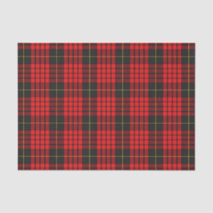 Scottish Gifts Clan MacQueen Red and Black Tartan Tissue Paper