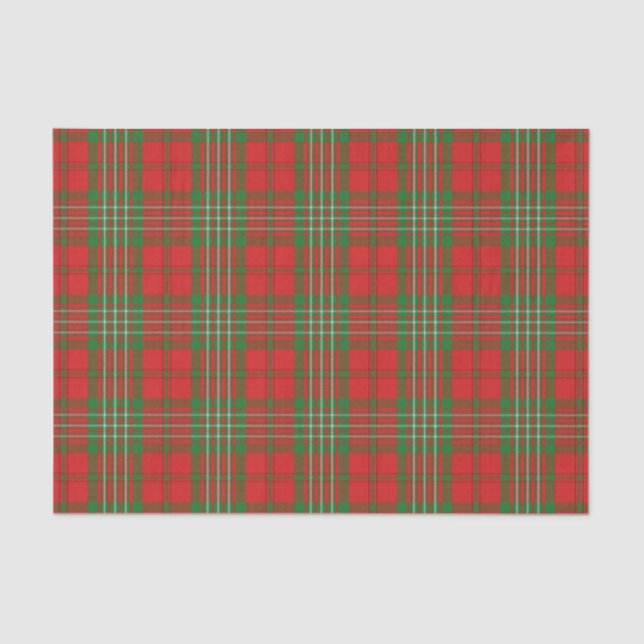 Scottish Gifts Clan Scott Red and Green Tartan Tissue Paper (Front)