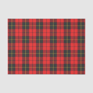 Scottish Gifts Clan Wallace Red and Black Tartan Tissue Paper