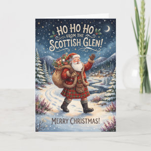 Scottish Glen Highland Cow Christmas Card