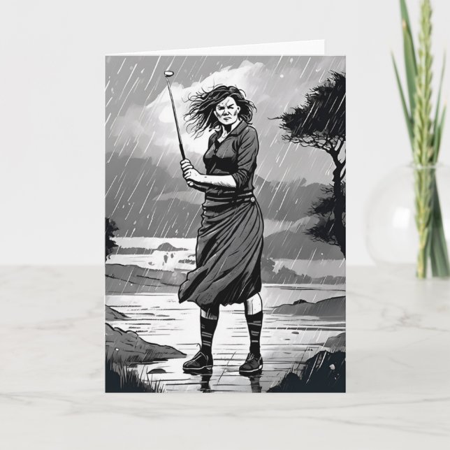 Scottish Golfer Golf Card (Front)