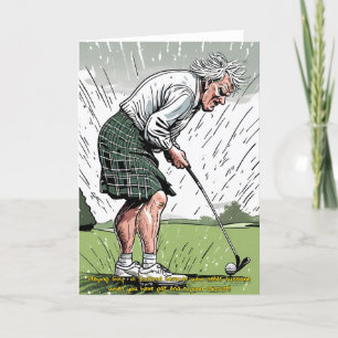 Scottish Golfer Golf Card