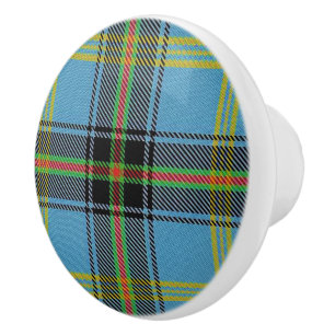 Scottish Grandeur Clan Bell Tartan Plaid Ceramic Knob