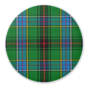 Scottish Grandeur Clan Duncan Tartan Plaid Ceramic Knob