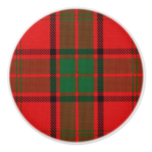 Scottish Grandeur Clan Maxwell Tartan Plaid Ceramic Knob