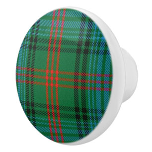 Scottish Grandeur Clan Ross Tartan Plaid Ceramic Knob