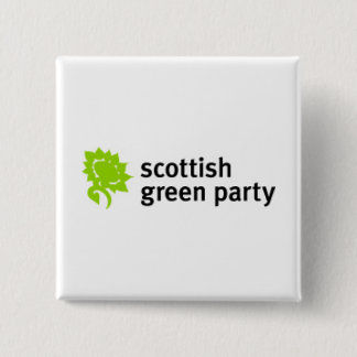 Scottish Green Party Logo 15 Cm Square Badge