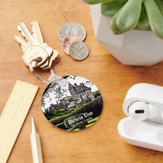 Scottish Guthrie Clan's Castle Keepsake Key Ring (Desk)