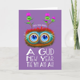 Scottish Haggis New Year's Blessing Holiday Card