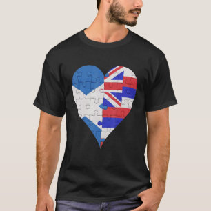 Scottish Hawaiian Flag Heart T-Shirt