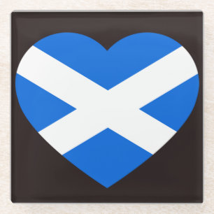 Scottish HeartFlag coastercn Glass Coaster