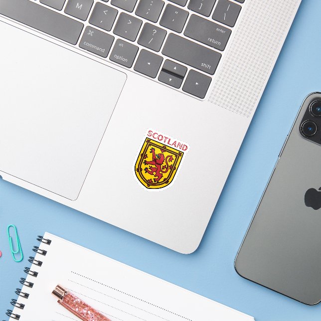 Scottish Heritage Crest Inspired , Scotland (Laptop w/ iPhone)