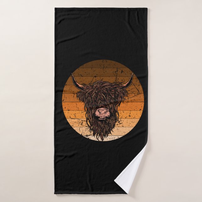 Scottish Highland Cattle Bath Towel (Bath Towel)