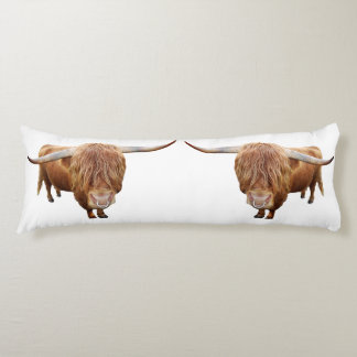 Scottish highland cattle body cushion