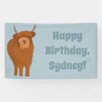 Scottish Highland Cattle Cow Graphic Personalised
