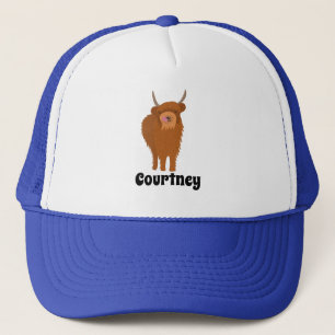 Scottish Highland Cattle Cow Graphic Personalised Trucker Hat