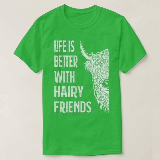Scottish Highland Cattle Farmer Beef Cow Breeder  T-Shirt (Design Front)