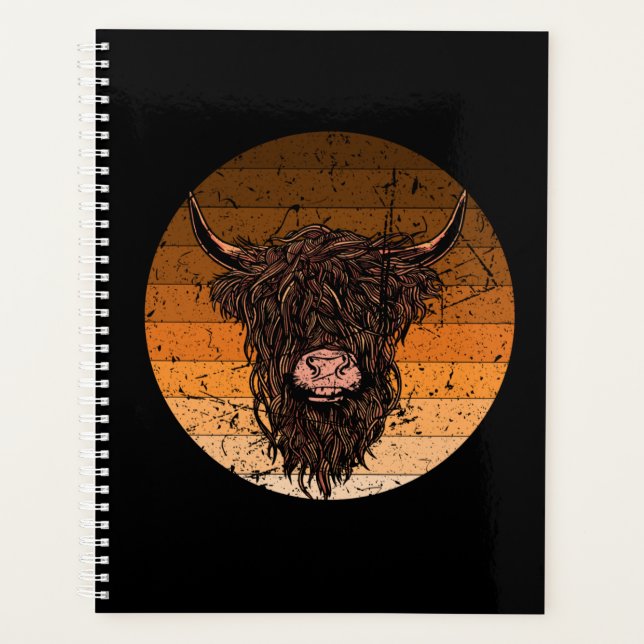 Scottish Highland Cattle Planner (Front)