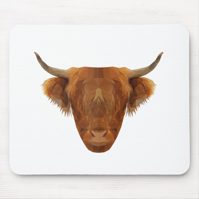 Scottish Highland Cattle Scotland Animal Cow Mouse Mat (Front)