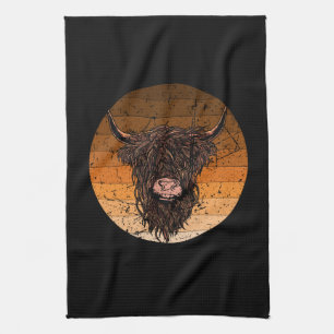 Scottish Highland Cattle Tea Towel