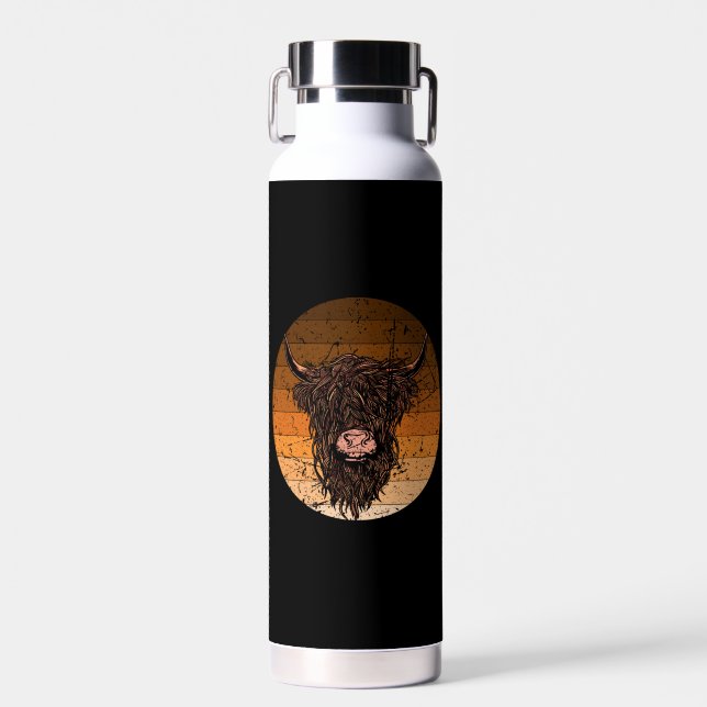 Scottish Highland Cattle  Water Bottle (Front)