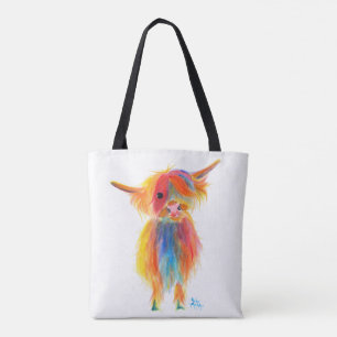 Scottish Highland Cow 'ANGEL' by Shirley MacArthur Tote Bag