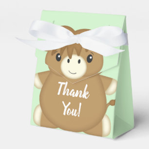 Scottish Highland Cow Baby Shower Green Favour Box