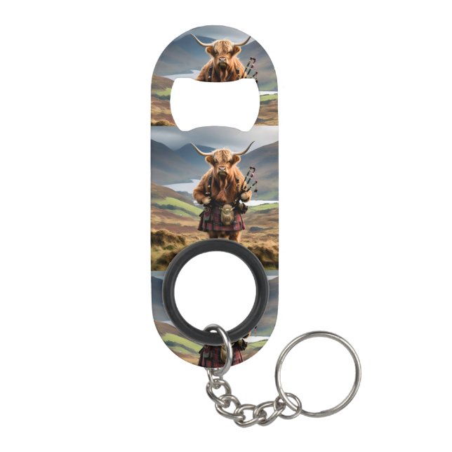Scottish Highland Cow Bagpiper,  (Back)