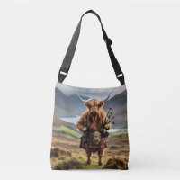 Scottish Highland Cow Bagpiper, 