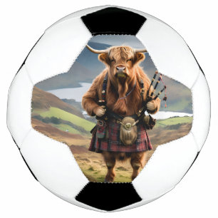Scottish Highland Cow Bagpiper, Football