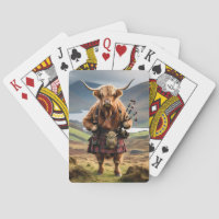 Scottish Highland Cow Bagpiper,
