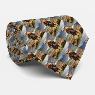 Scottish Highland Cow Bagpiper,  Tie