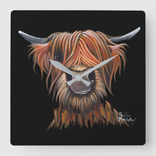 Scottish Highland Cow 'BRUCE' Clock