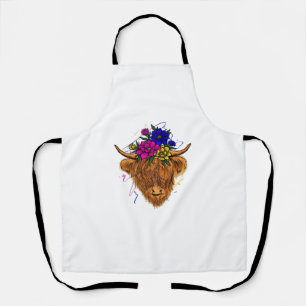 Scottish Highland Cow Cattle Cow Whisperer Farming Apron