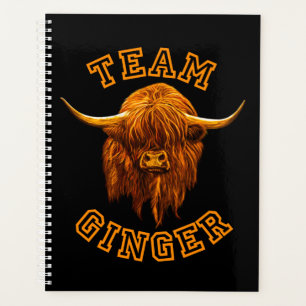 Scottish Highland Cow Celebrates Team Ginger Planner