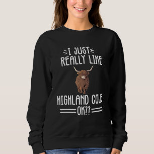 Scottish Highland Cow Farmer Farm Animal Cattle Cu Sweatshirt