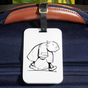Scottish Highland Cow Goes Shopping Luggage Tag