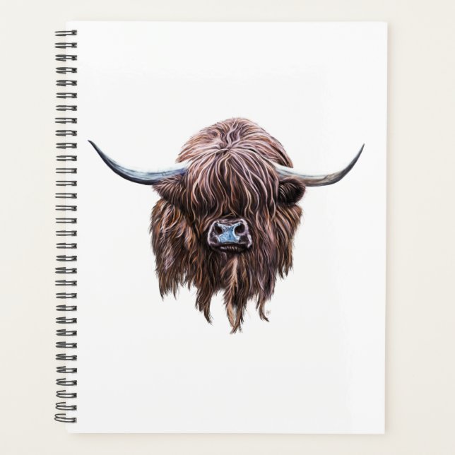 Scottish Highland Cow In Colour Planner (Front)