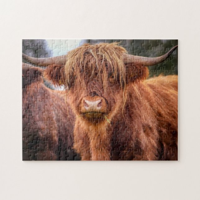 Scottish Highland Cow Jigsaw Puzzle (Horizontal)