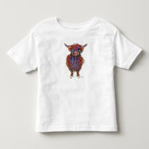 Scottish Highland Cow ' MacDOUGHNUT ' by Shirley M Toddler T-Shirt