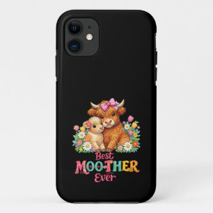 Scottish Highland Cow Mum Happy Mother's Day iPhone 11 Case