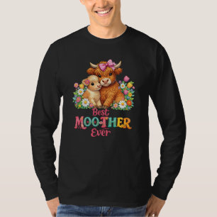 Scottish Highland Cow Mum Happy Mother's Day T-Shirt