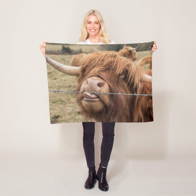 Scottish Highland cow photograph blanket (In Situ)