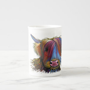 Scottish Highland Cow ' PODGER ' by Shirley M Bone China Mug