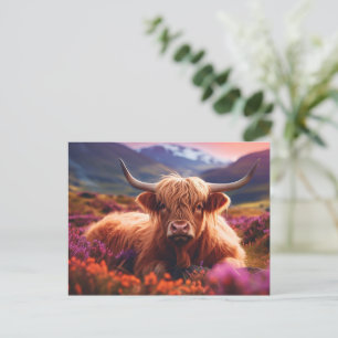 Scottish Highland Cow Postcard