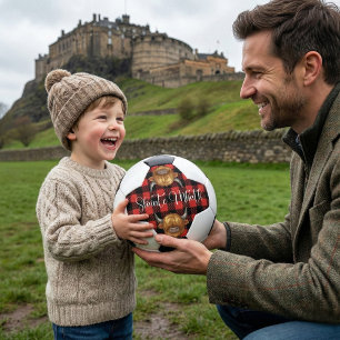 Scottish Highland Cow Red Tartan, Trophy Gift Football