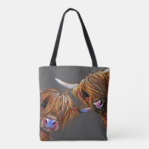 Scottish Highland Cow ‘ S&N’ by Shirley MacArt Tote Bag
